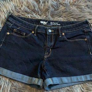 Dark denim shorts